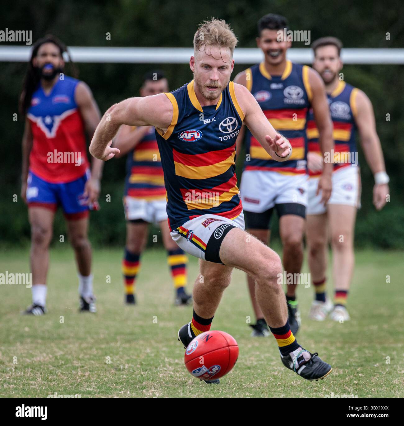 31 luglio 2021, Austin, Texas, Stati Uniti: Partita della United States Australian Football League tra gli Austin Crows e gli Houston Lonestars all'Onion Creek Soccer Complex di Austin, Texas. (Immagine di credito: © Ralph Arvesen/ZUMA Press) Foto Stock