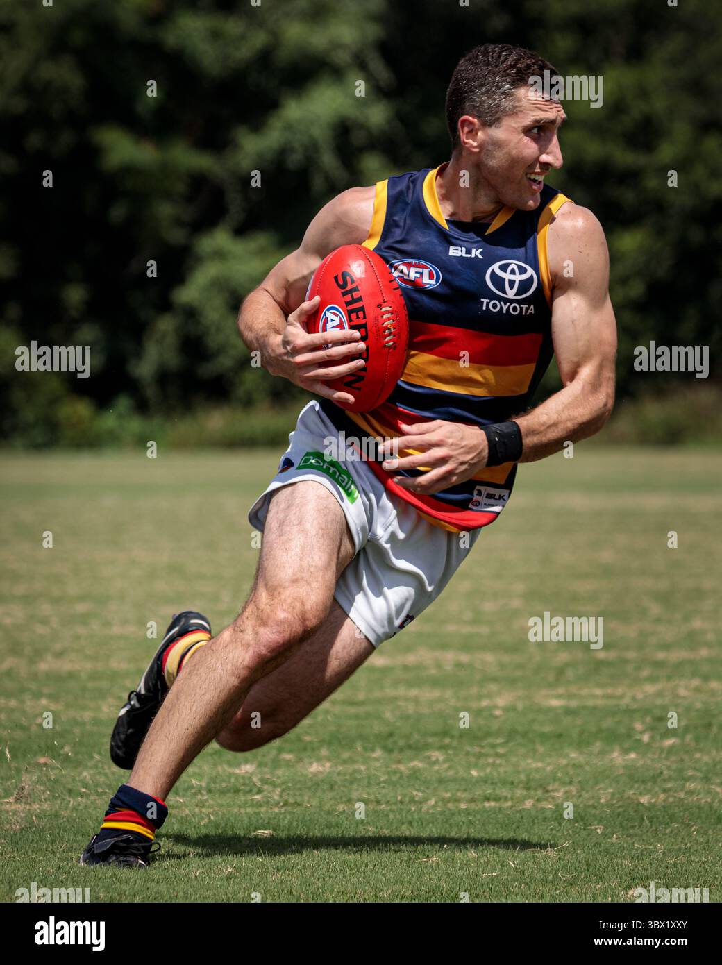 31 luglio 2021, Austin, Texas, Stati Uniti: Partita della United States Australian Football League tra gli Austin Crows e gli Houston Lonestars all'Onion Creek Soccer Complex di Austin, Texas. (Immagine di credito: © Ralph Arvesen/ZUMA Press) Foto Stock