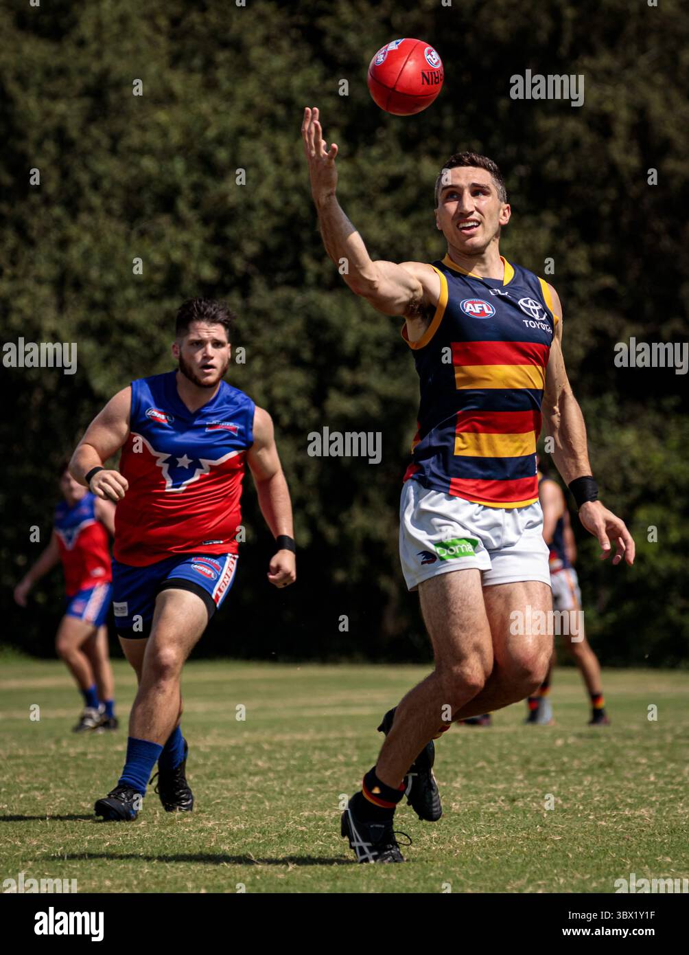 31 luglio 2021, Austin, Texas, Stati Uniti: Partita della United States Australian Football League tra gli Austin Crows e gli Houston Lonestars all'Onion Creek Soccer Complex di Austin, Texas. (Immagine di credito: © Ralph Arvesen/ZUMA Press) Foto Stock
