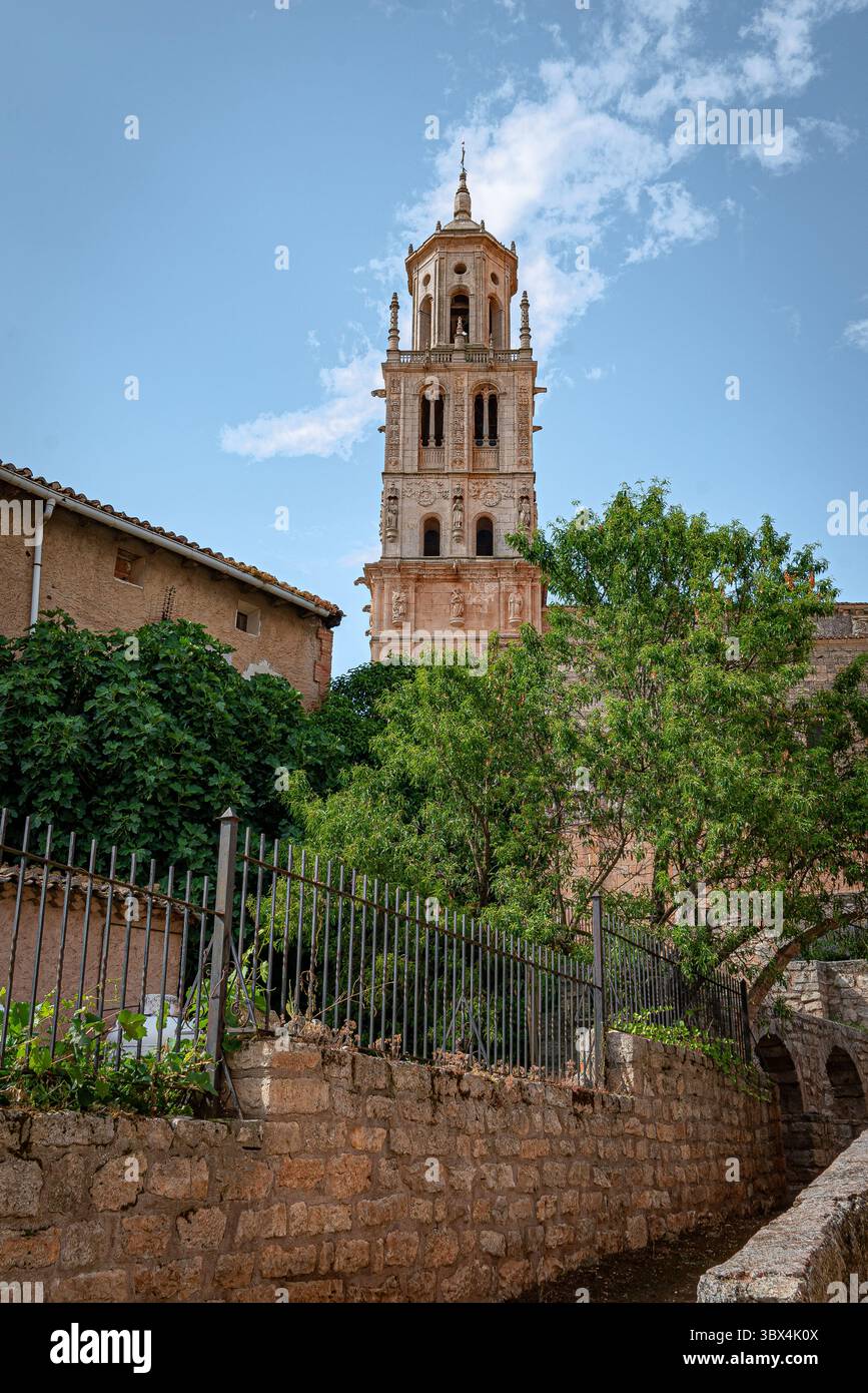 Chiesa Collegiata dell'assunzione di Santa Maria del campo. Burgos, Spagna. Foto Stock