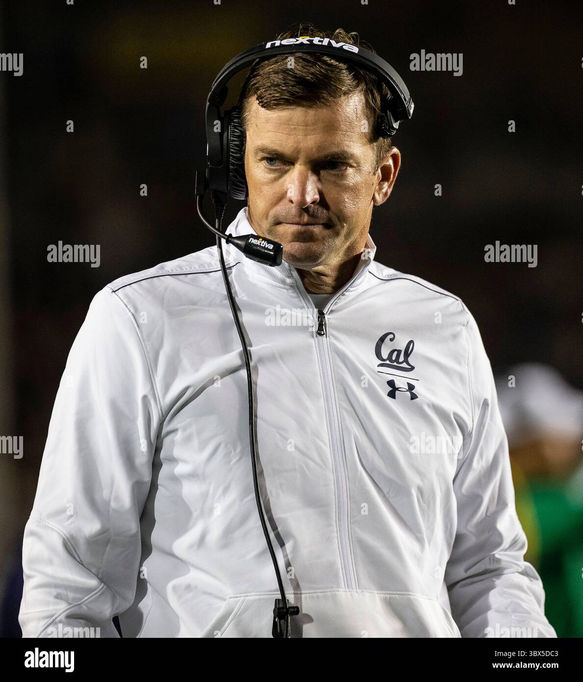 4 settembre 2021 Berkeley, CA USA, allenatore della California Justin Wilcox a bordo campo durante la partita di football NCAA tra Nevada Wolf Pack e California Golden Bears. La California perse 17-22 dal FTX Field al California Memorial Stadium. Thurman James/CSM(immagine di credito: &Copy; Thurman James/CSM tramite cavo ZUMA) Foto Stock