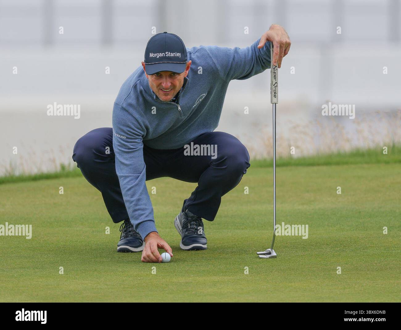 Justin Rose è uscito il primo giorno di campionato del 153° Open Golf Championship presso Royal Portrush Desmond Loughery pacemaker press Credit: MB Media Solutions/Alamy Live News Foto Stock