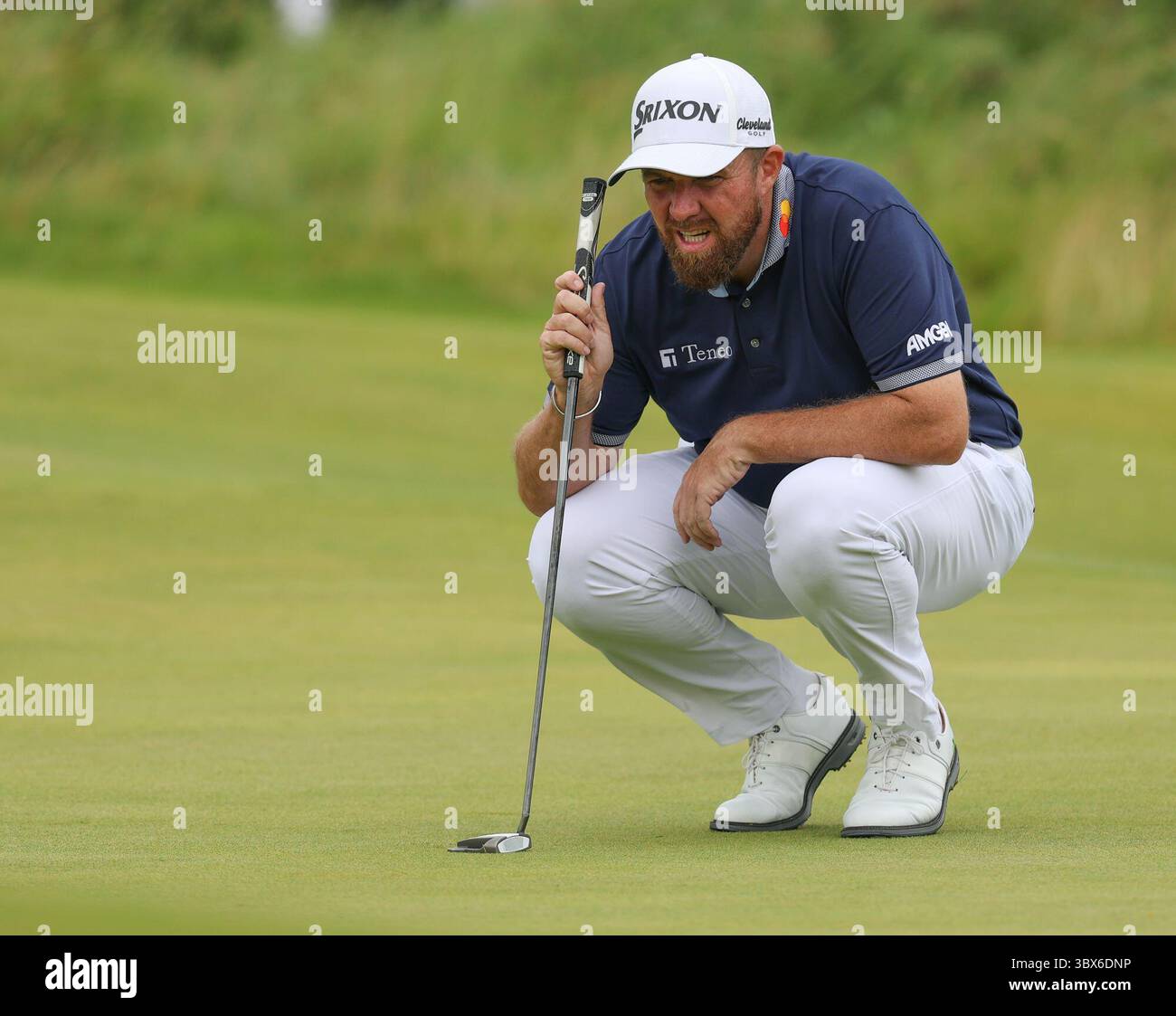 Shane Lowry è uscito il primo giorno di campionato del 153° Open Golf Championship al Royal Portrush Desmond Loughery pacemaker press Credit: MB Media Solutions/Alamy Live News Foto Stock
