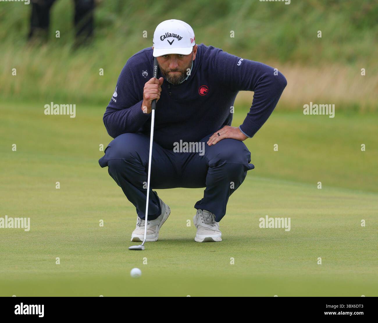 John RAM esce il primo giorno di campionato del 153° Open Golf Championship al Royal Portrush Desmond Loughery pacemaker press Credit: MB Media Solutions/Alamy Live News Foto Stock
