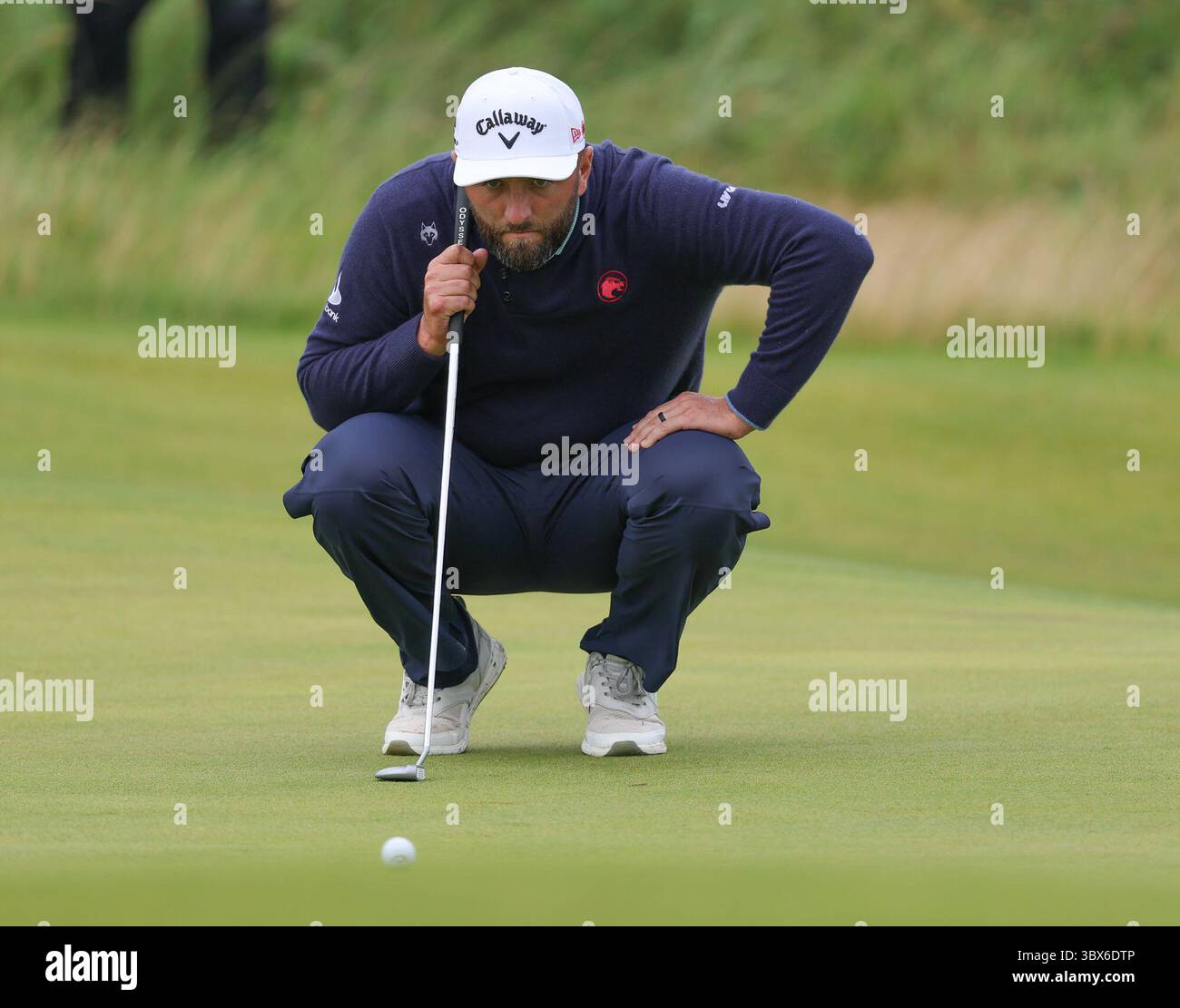 Shane Lowry è uscito il primo giorno di campionato del 153° Open Golf Championship al Royal Portrush Desmond Loughery pacemaker press Credit: MB Media Solutions/Alamy Live News Foto Stock