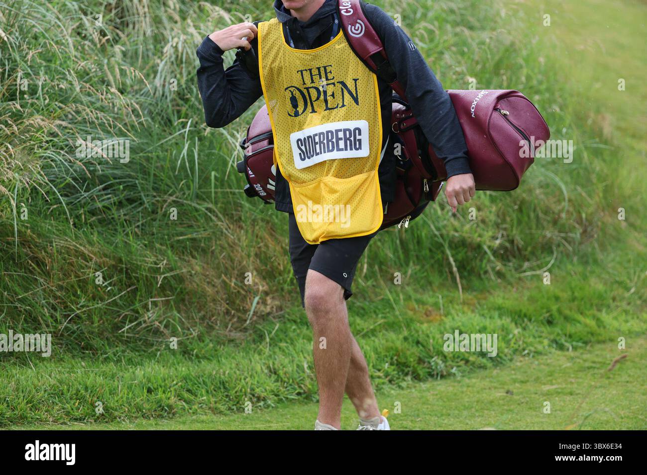 In uscita il giorno finale di prove del 153° Open Golf Championship al Royal Portrush Desmond Loughery pacemaker press Credit: MB Media Solutions/Alamy Live News Foto Stock