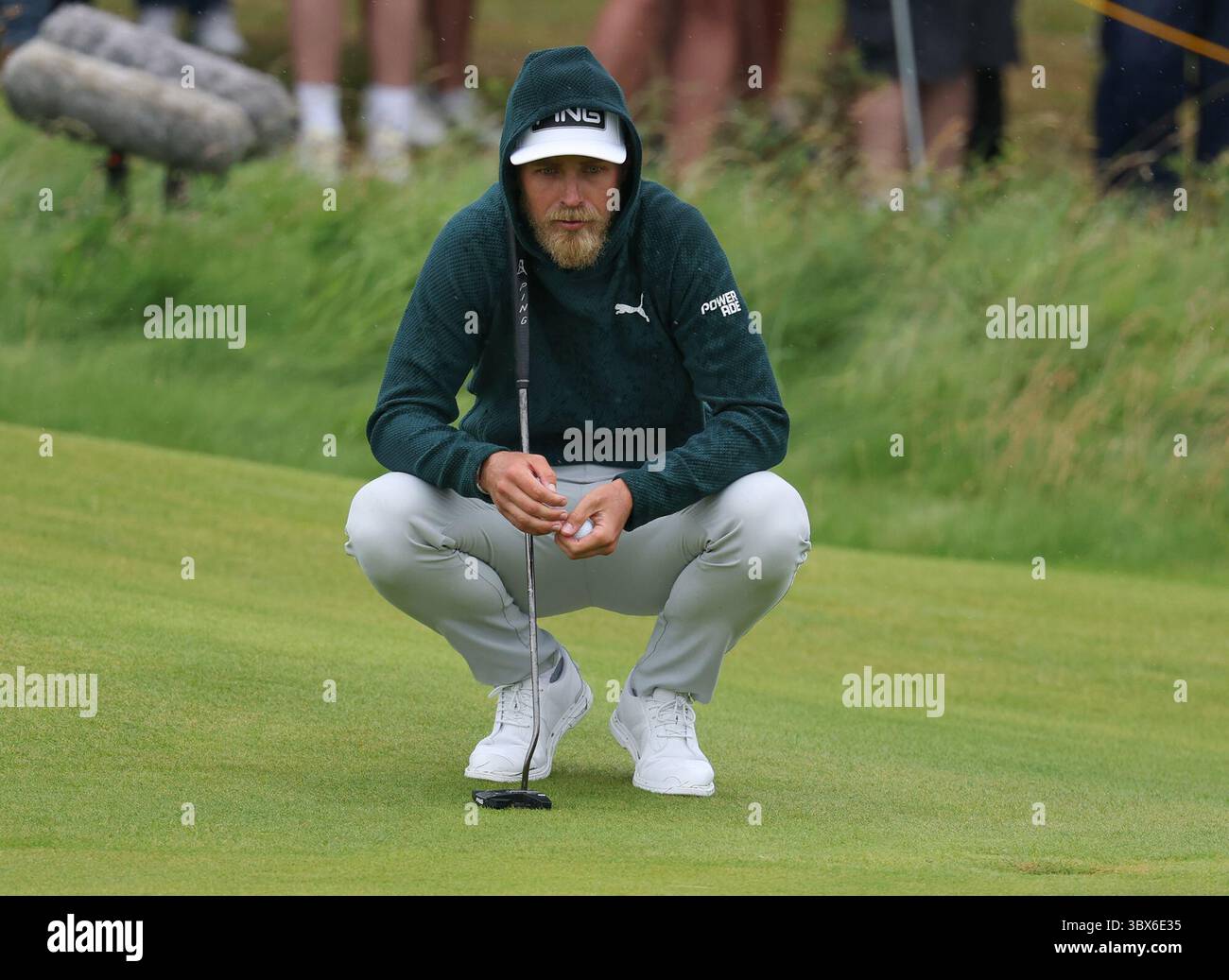 Kristopher Reitan esce il primo giorno di campionato del 153° Open Golf Championship al Royal Portrush Desmond Loughery pacemaker press Credit: MB Media Solutions/Alamy Live News Foto Stock