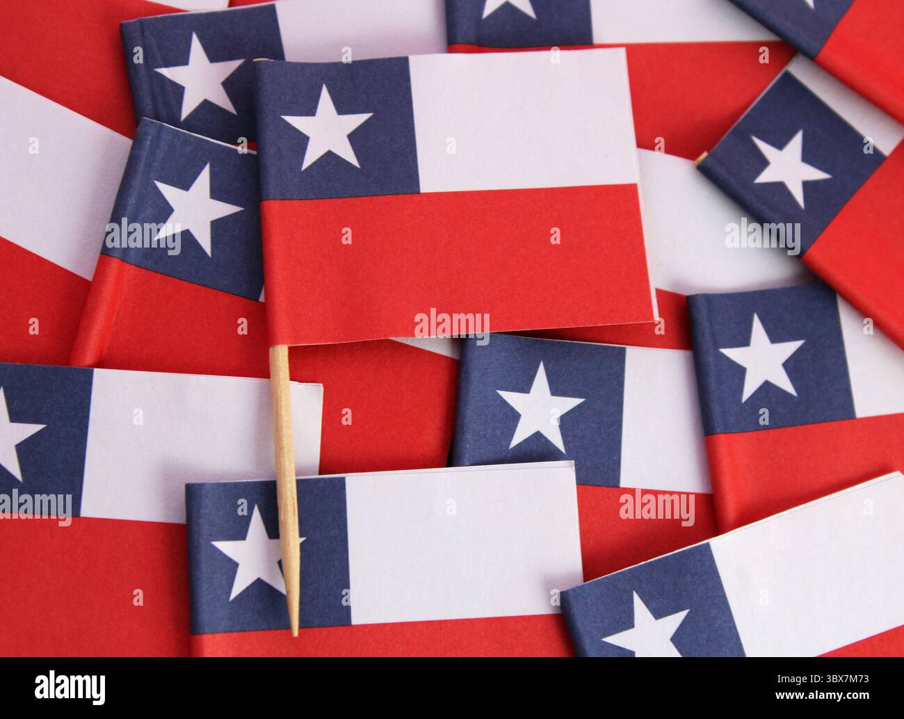 Bandiere di carta cilene - festa nazionale Foto Stock