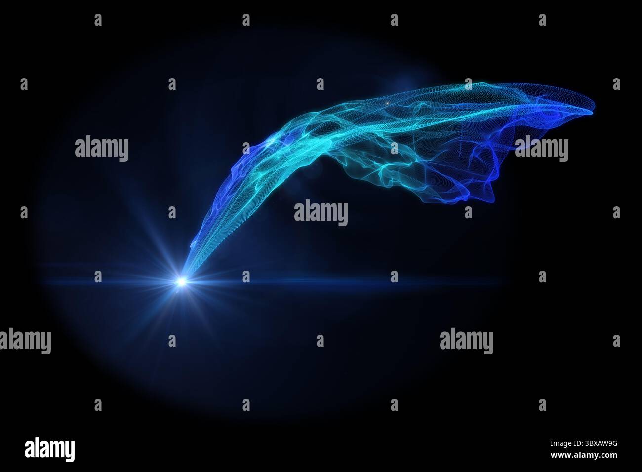 Sfondo blu nero brillante Foto Stock