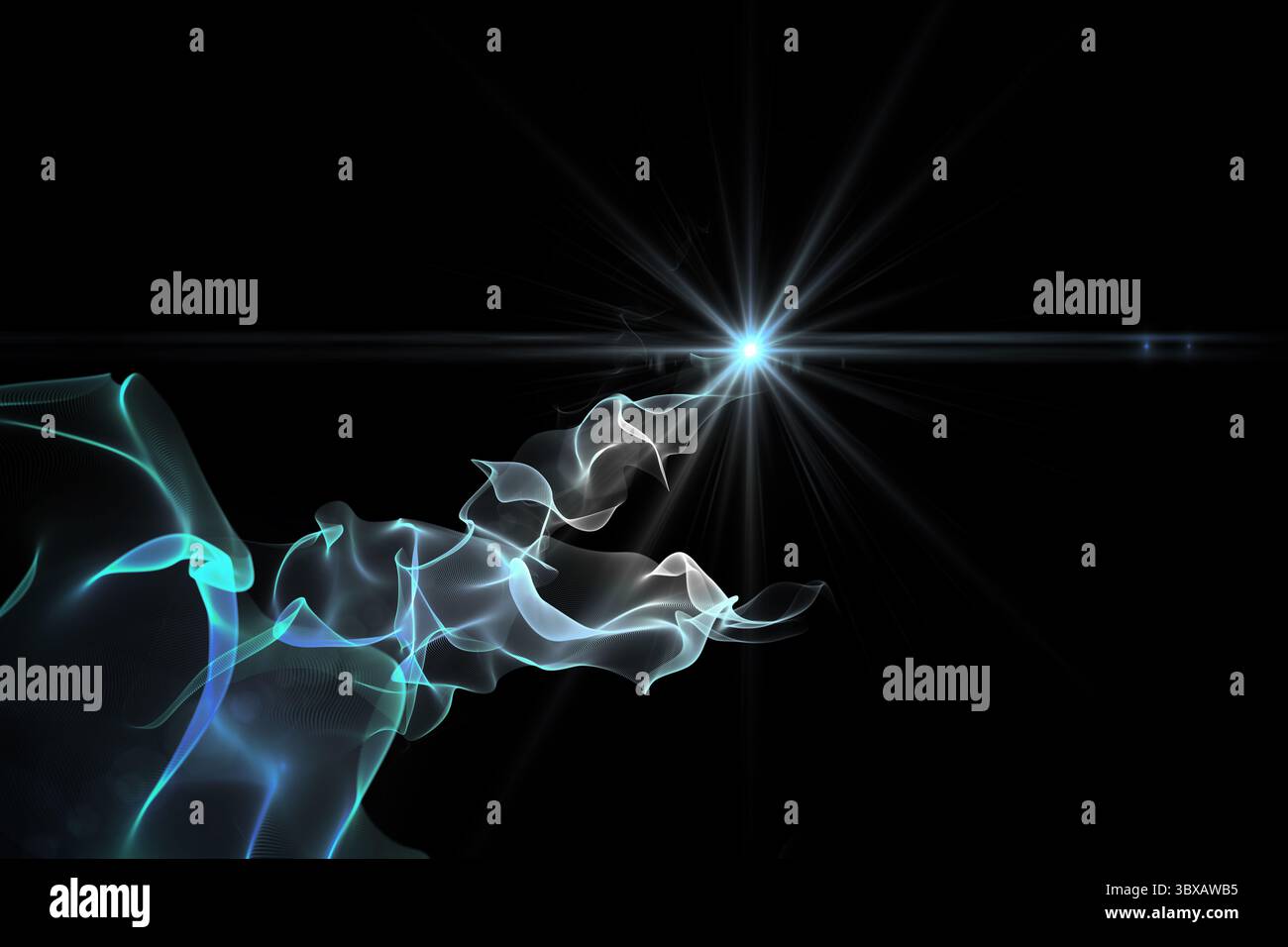 Abstract incandescente sfondo nero Foto Stock