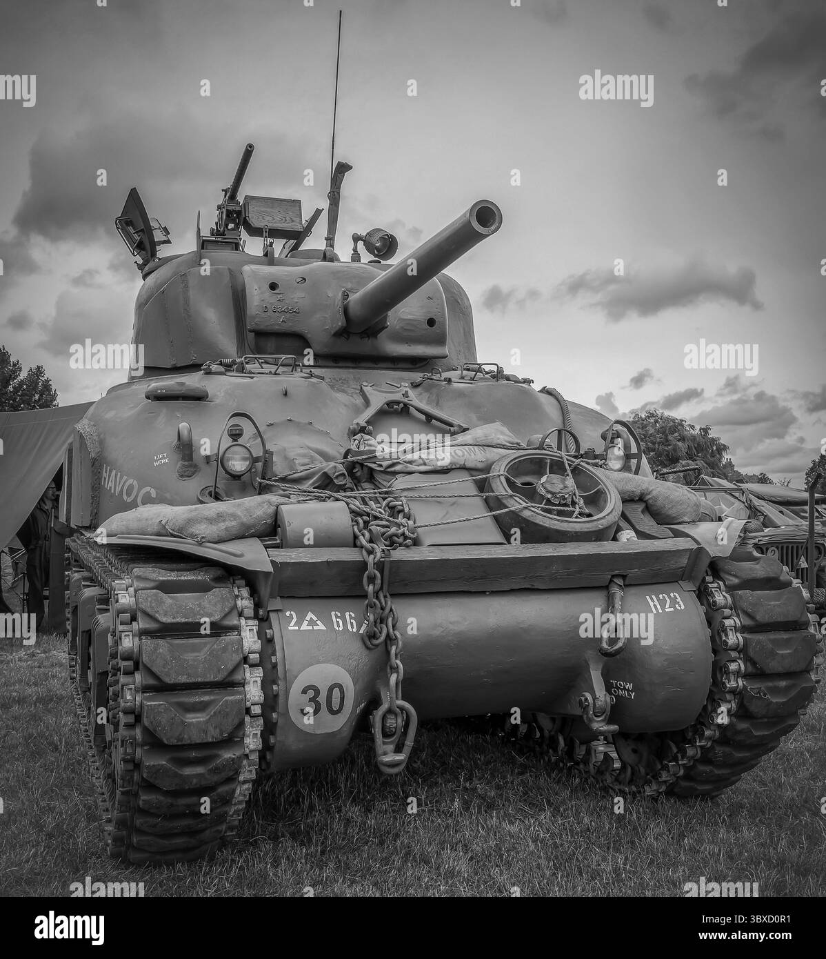 Veicoli militari della seconda guerra mondiale Foto Stock