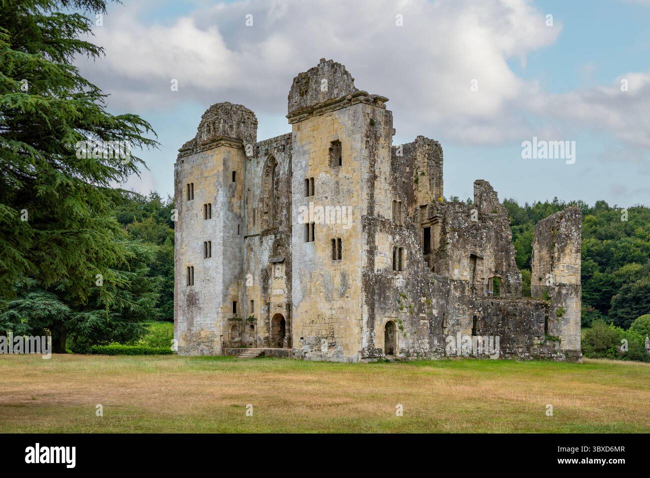 Vecchio castello di Wardour, vicino a Tisbury, Wiltshire, Inghilterra Foto Stock