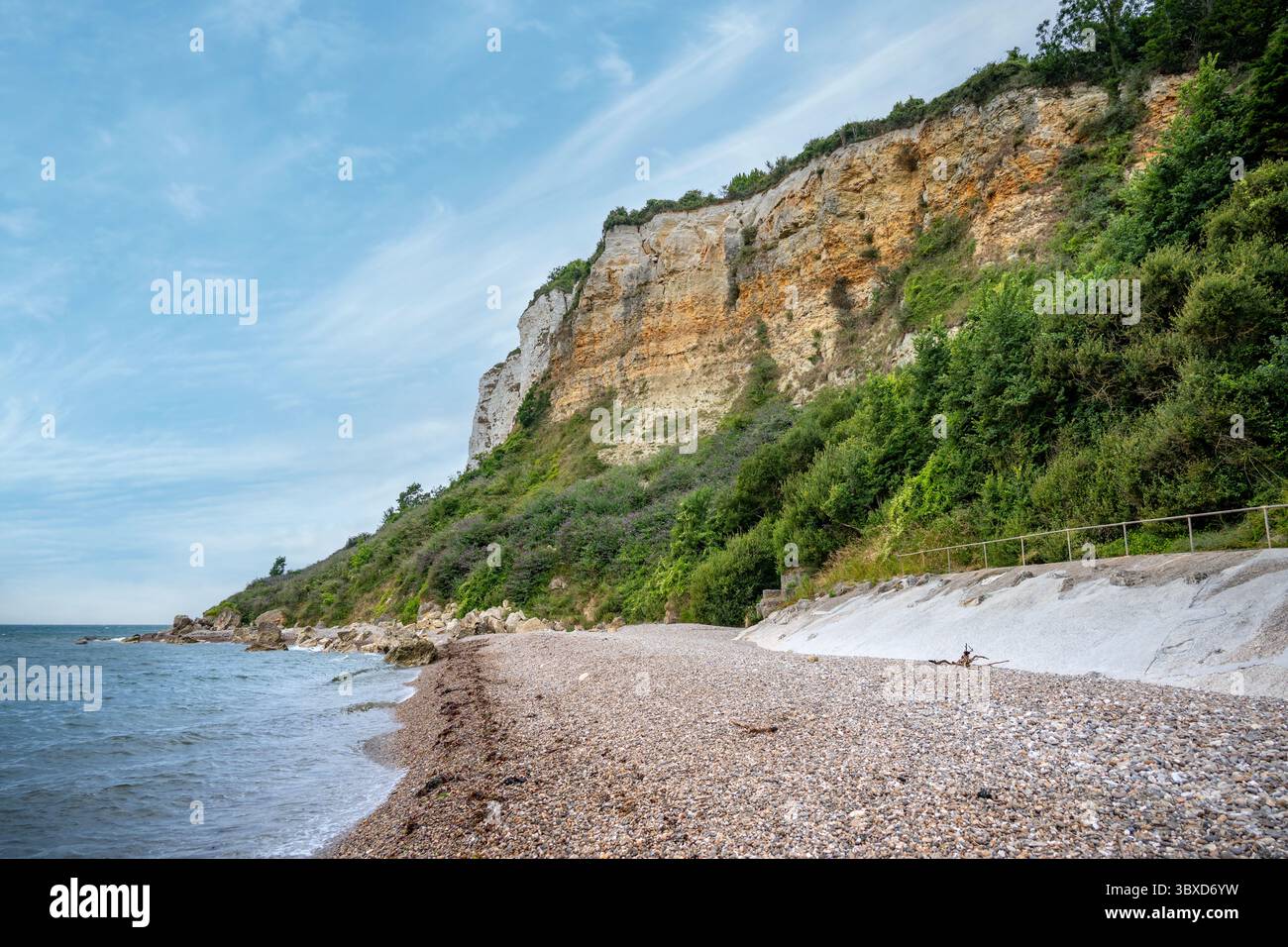 Spiaggia a White Cliff, vicino a Seaton, Devon, Inghilterra Foto Stock