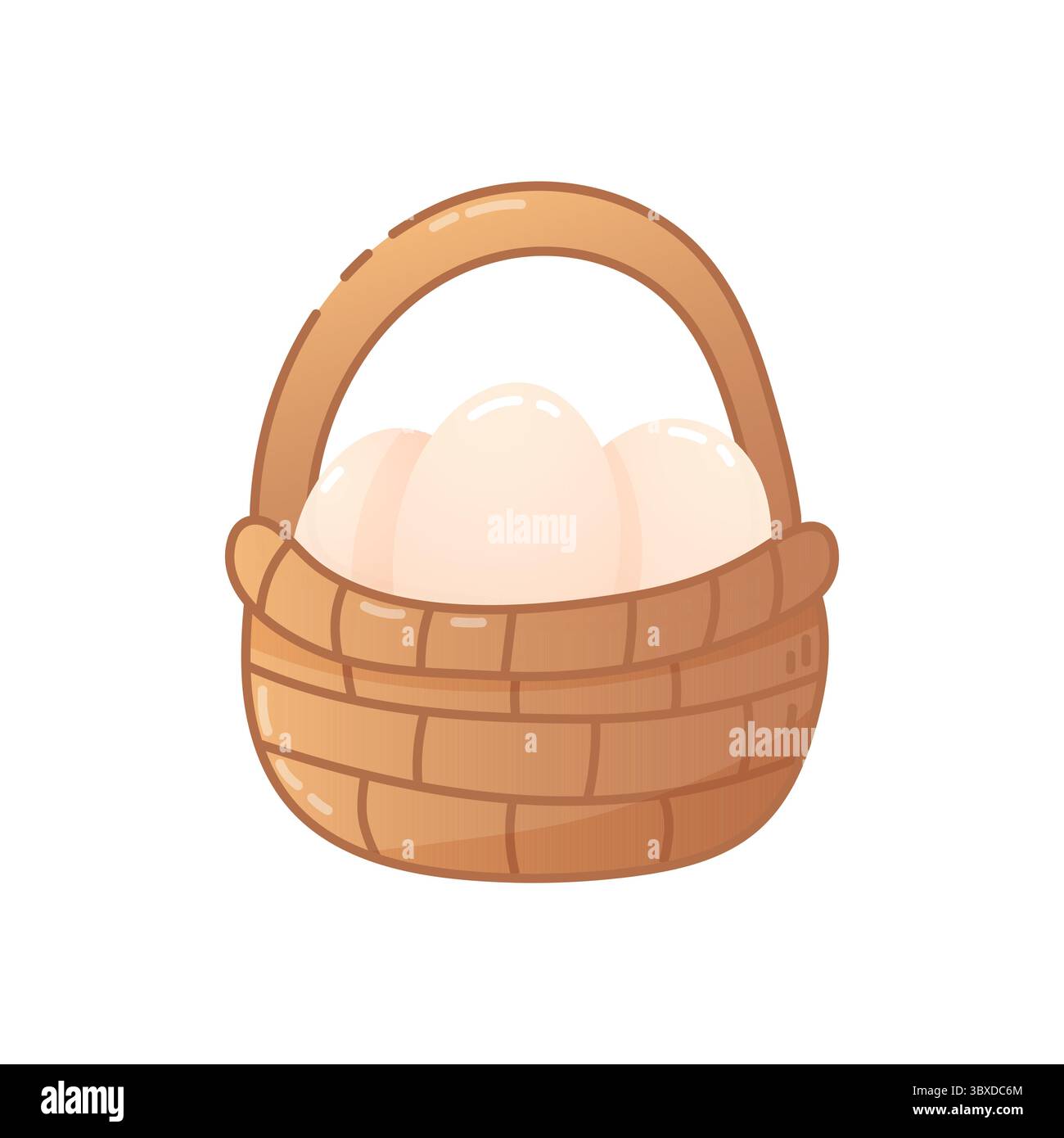 Cesto di uova disegnato a mano con toni morbidi e stile rustico, ideale per la fattoria, il cibo o l'accogliente ambiente rurale di cottagecore. Illustrazione Vettoriale Cesto di uova disegnato a mano con toni morbidi e stile rustico, ideale per la fattoria, il cibo o l'accogliente ambiente rurale di cottagecore. Illustrazione Vettoriale