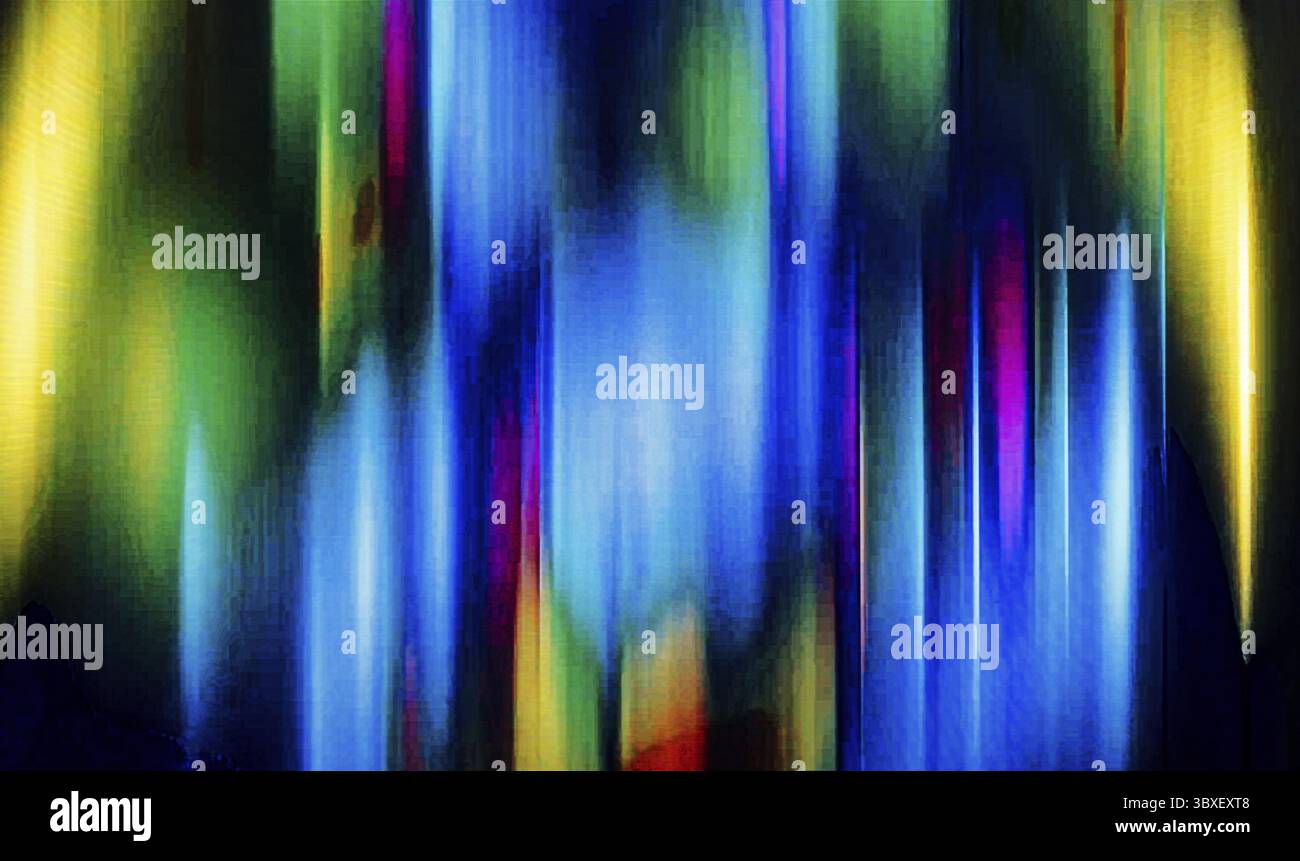 Effetto fotocamera glitch. Sfondo VHS retrò. Vecchio modello video. Nessun segnale. Rumore TV statico, segnale TV scadente Foto Stock