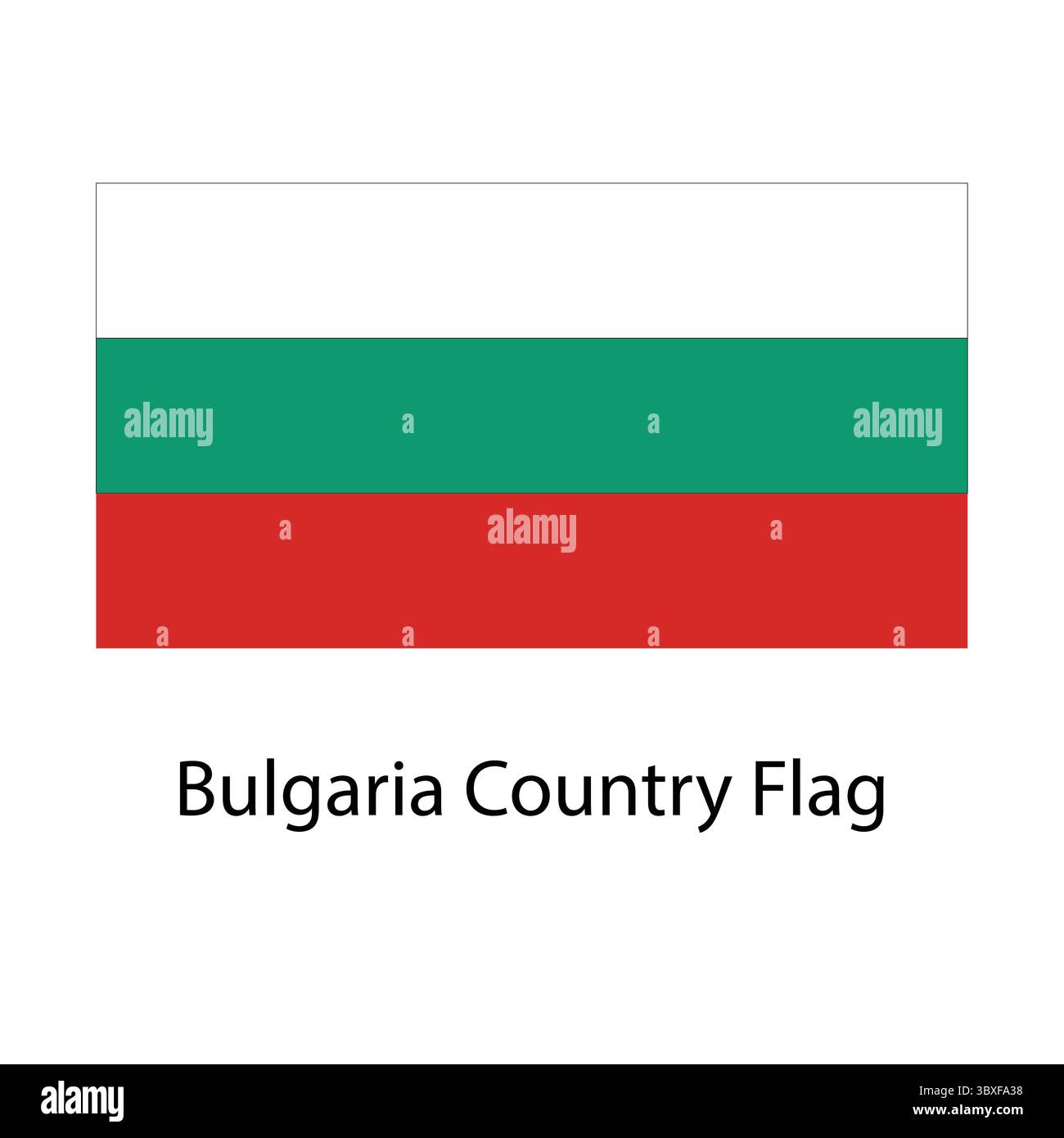 Illustrazione del disegno a mano della bandiera del paese della Bulgaria disegno basato su vettore Illustrazione Vettoriale