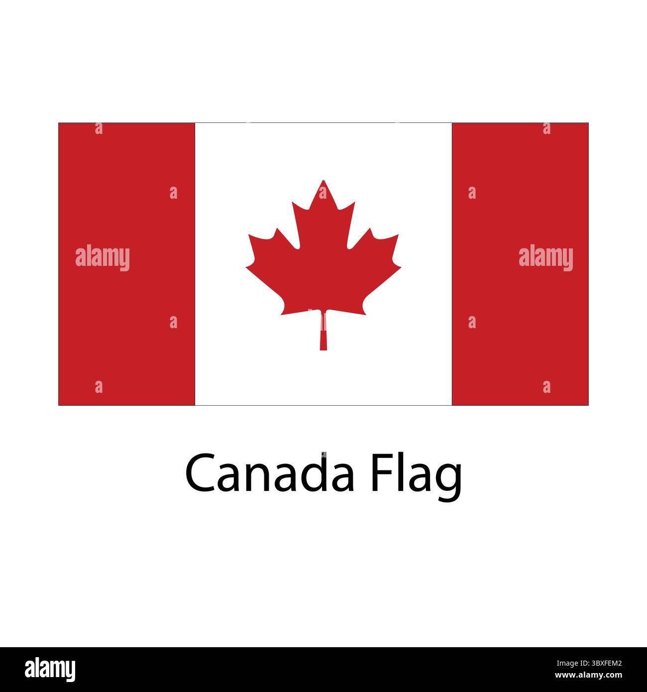 Illustrazione del disegno a mano con bandiera Canada disegno basato su vettore Illustrazione Vettoriale