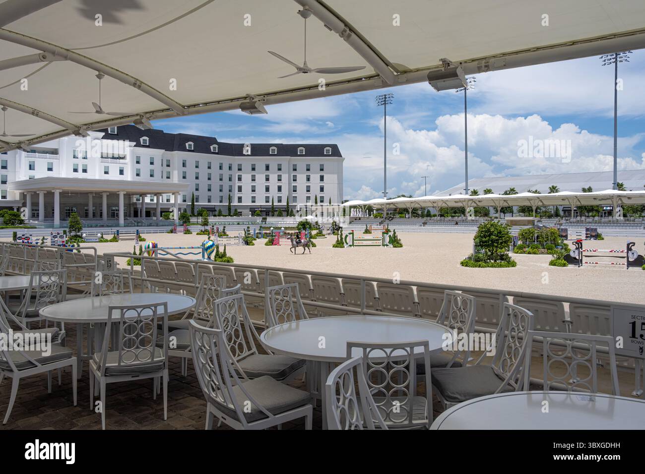World Equestrian Center Grand Outdoor Arena e The Equestrian Hotel a Ocala, Florida. (USA) Foto Stock