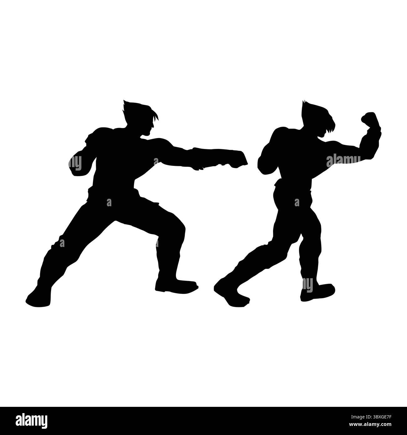 Fighter judo karate giocatore silhouette forme disegno Vol 05 Illustrazione Vettoriale