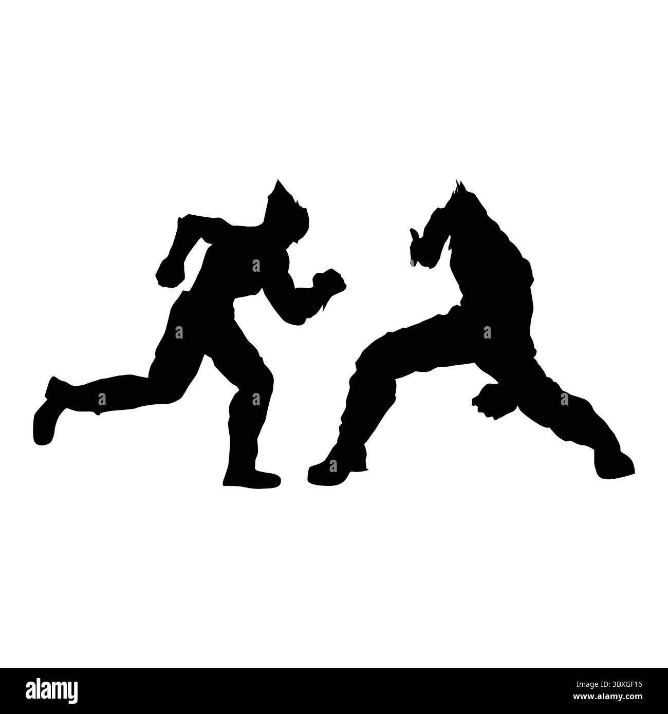 Fighter judo karate giocatore silhouette forme disegno Vol 10 Illustrazione Vettoriale