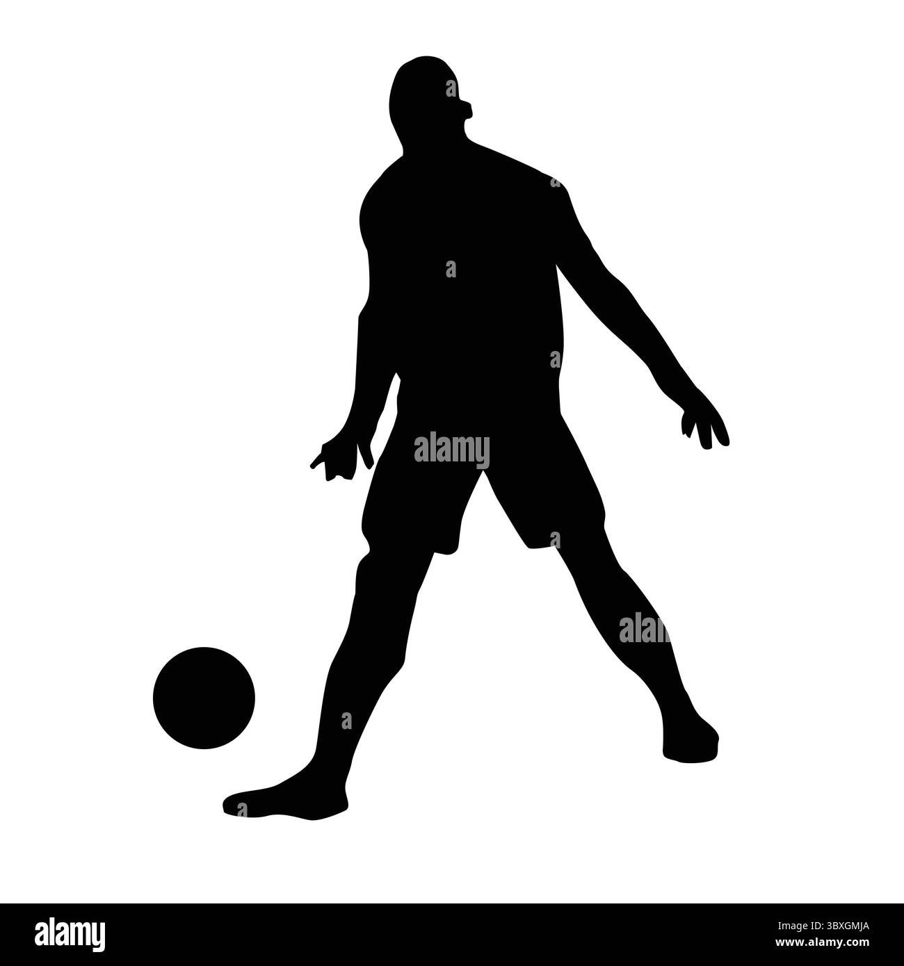Silhouette giocatore di calcio forma Vol 7 Illustrazione Vettoriale