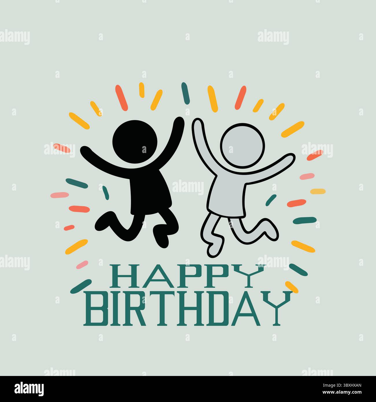 "Festa del compleanno gioiosa" Illustrazione Vettoriale