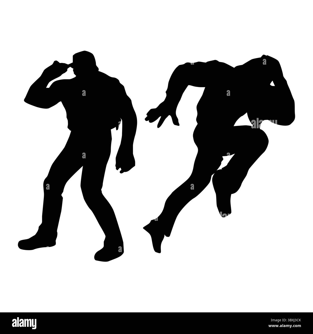 karate kick giocatore silhouette forme disegno Vol 11 Illustrazione Vettoriale