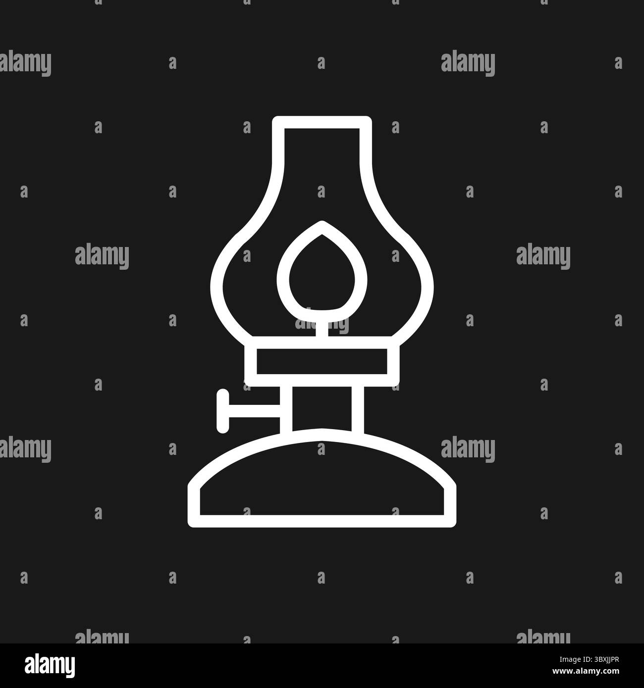 Lampada vintage a olio di cherosene e Lanterna per il campeggio, arredamento rustico e luce antica Illustrazione Vettoriale