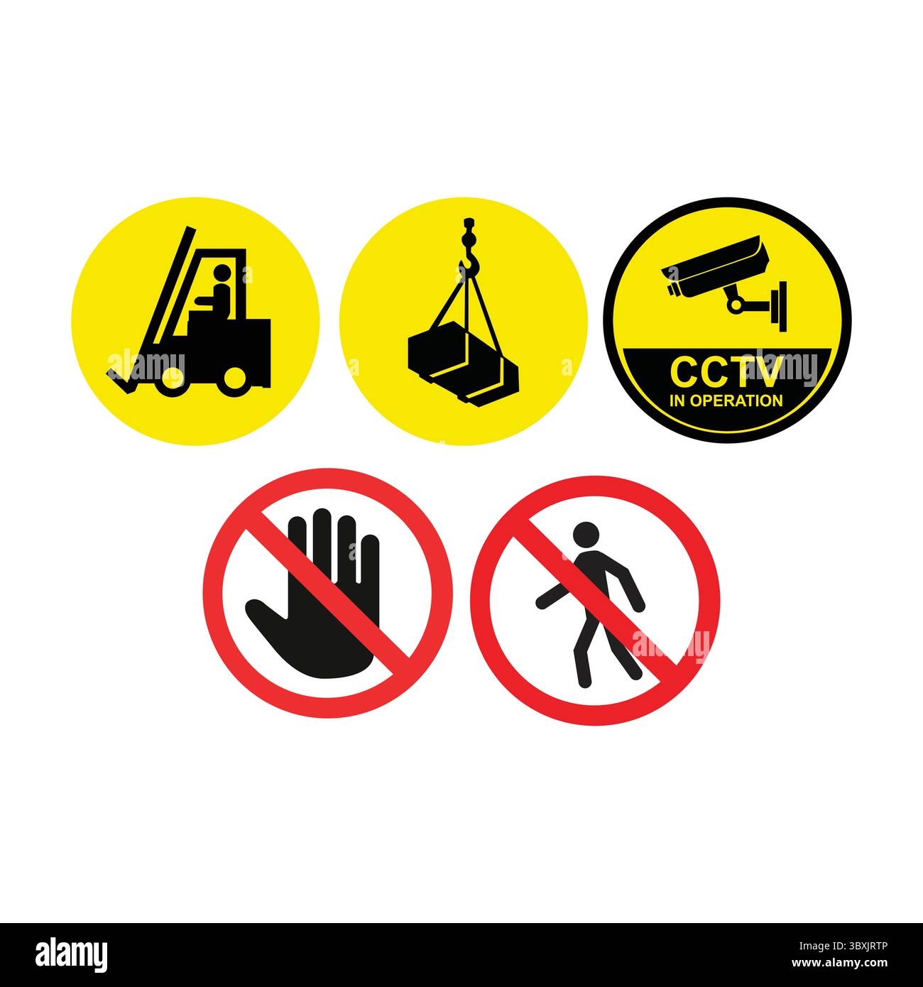 Icona dei segnali di sicurezza obbligatori Vol 10 Illustrazione Vettoriale