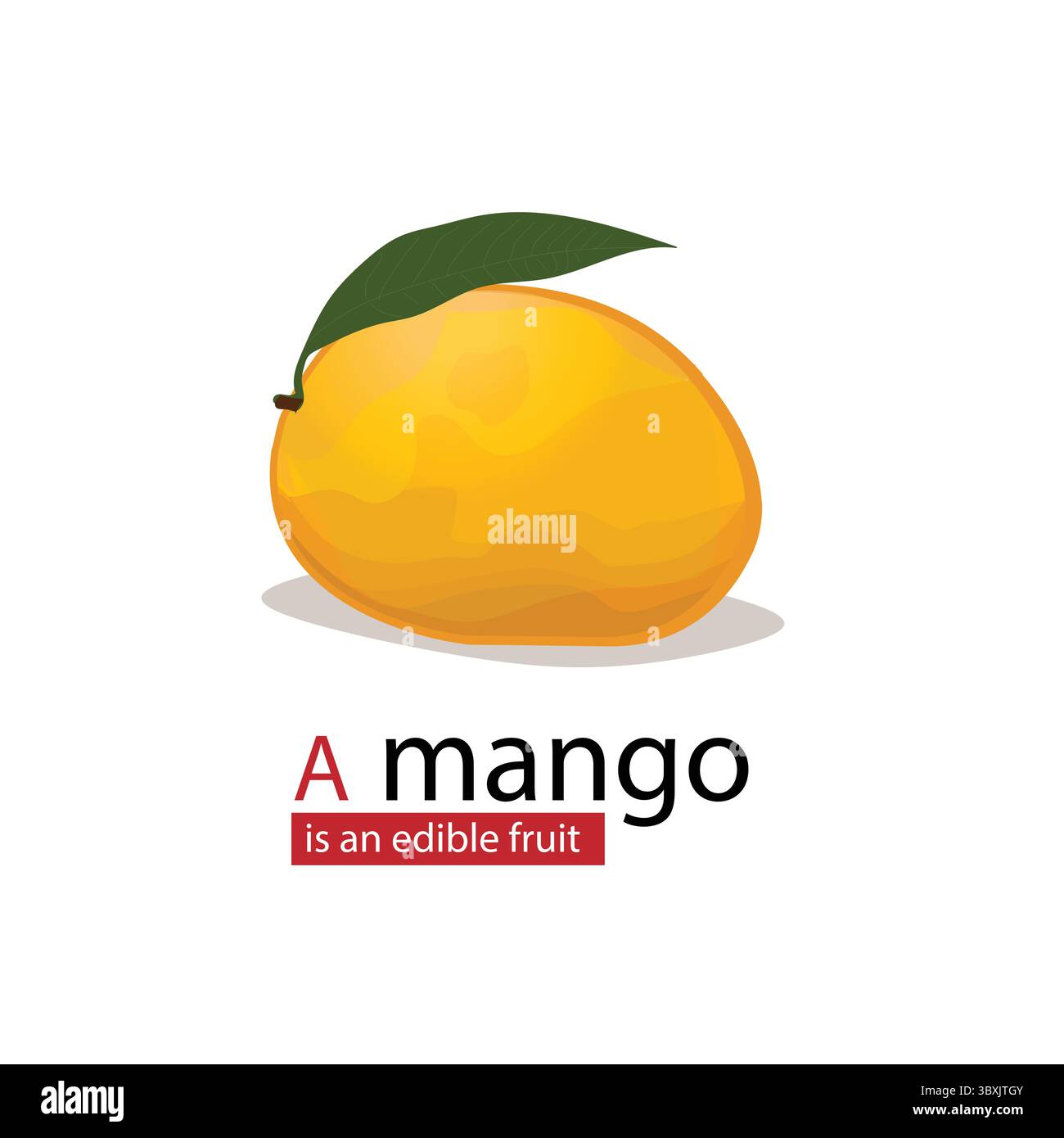 Illustrazione dell'icona del vettore di cartoni animati Mango Fruit Illustrazione Vettoriale