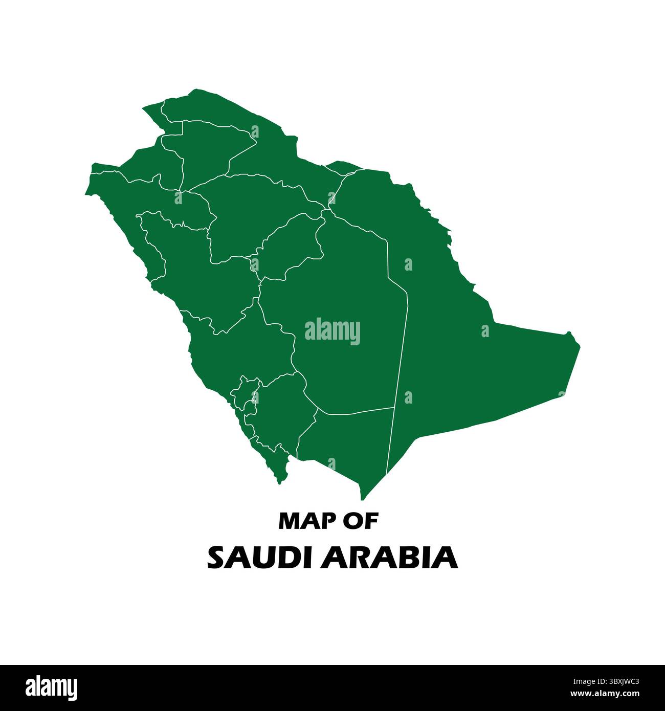 Mappa della bandiera saudita di Saudia Arabia illustrazione su sfondo bianco Vol 01 Illustrazione Vettoriale