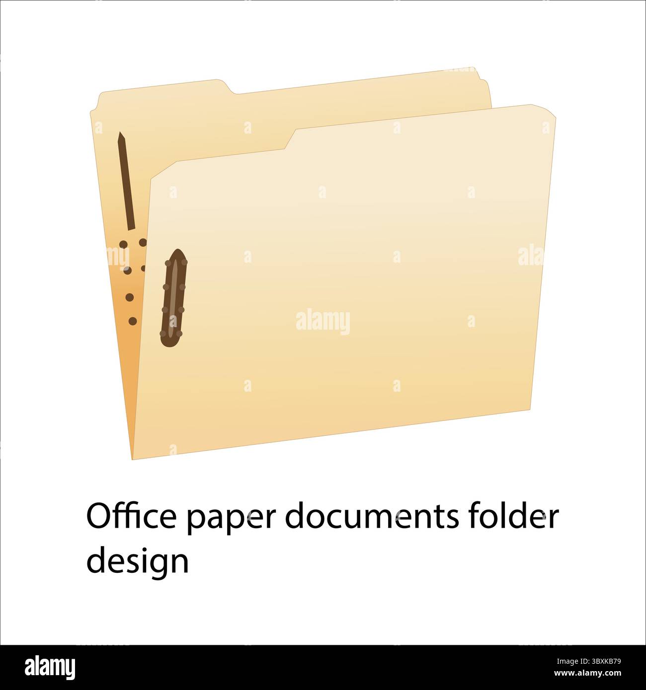 Design cartella documenti cartacei per ufficio b Illustrazione Vettoriale