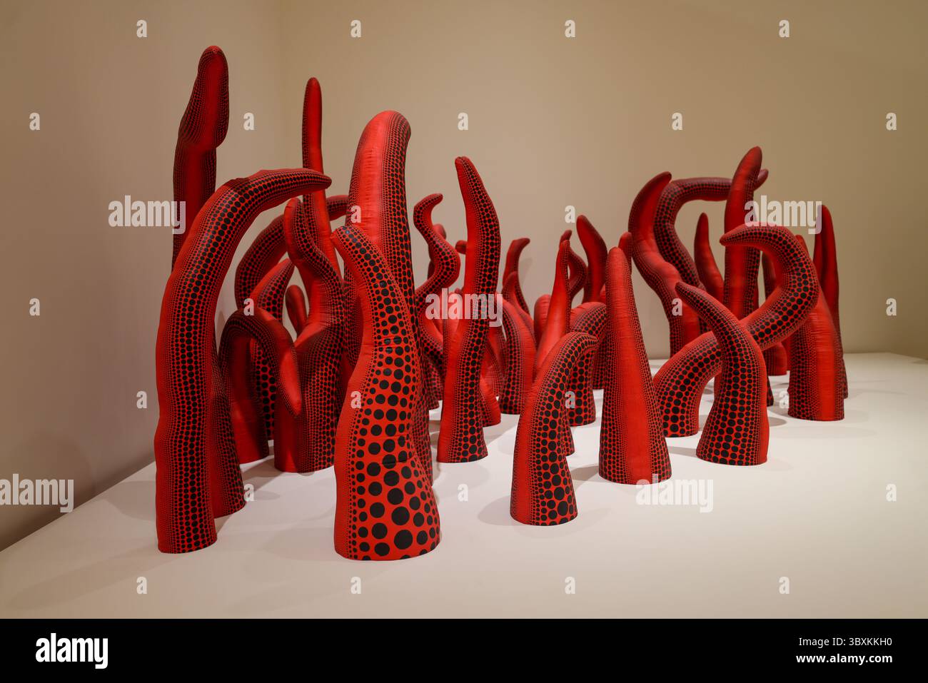 The Moment of Regeneration, dell'artista giapponese Yakoi Kusama. Mostra al Museo Guggenheim di Bilbao, Spagna Foto Stock