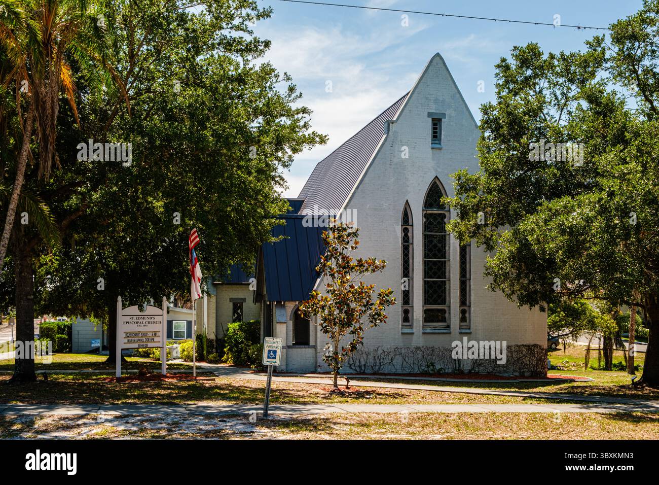 St Edmund the Martyr Episcopal Church, North Manatee Avenue, Arcadia, Florida Foto Stock