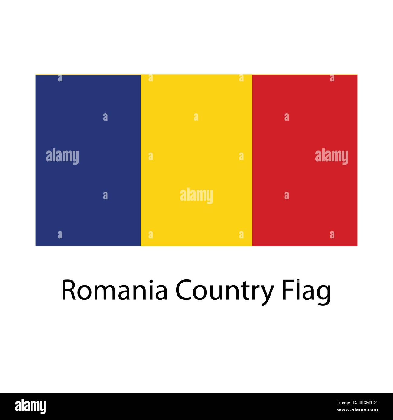 Bandiera Romania disegno a mano disegno basato su vettore Illustrazione Vettoriale