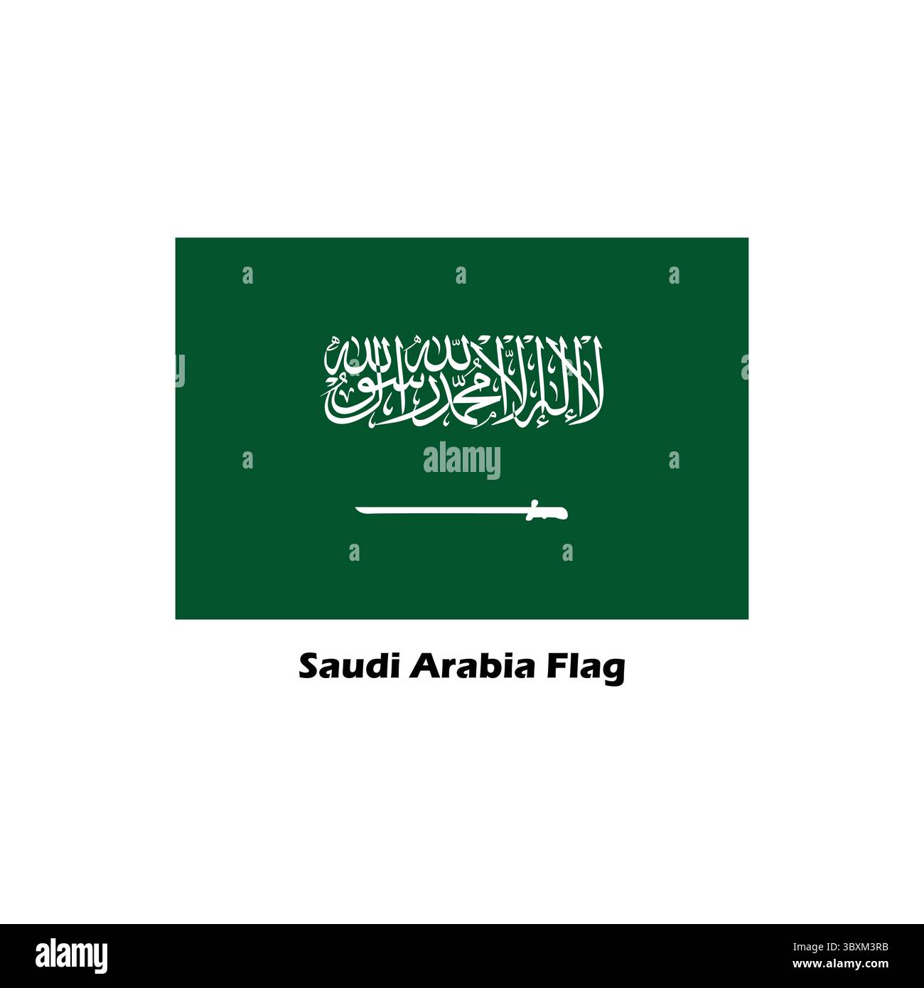 Bandiera Saudia Arabia, mappa Saudia Arabia illustrazione su sfondo bianco Vol 01 Illustrazione Vettoriale