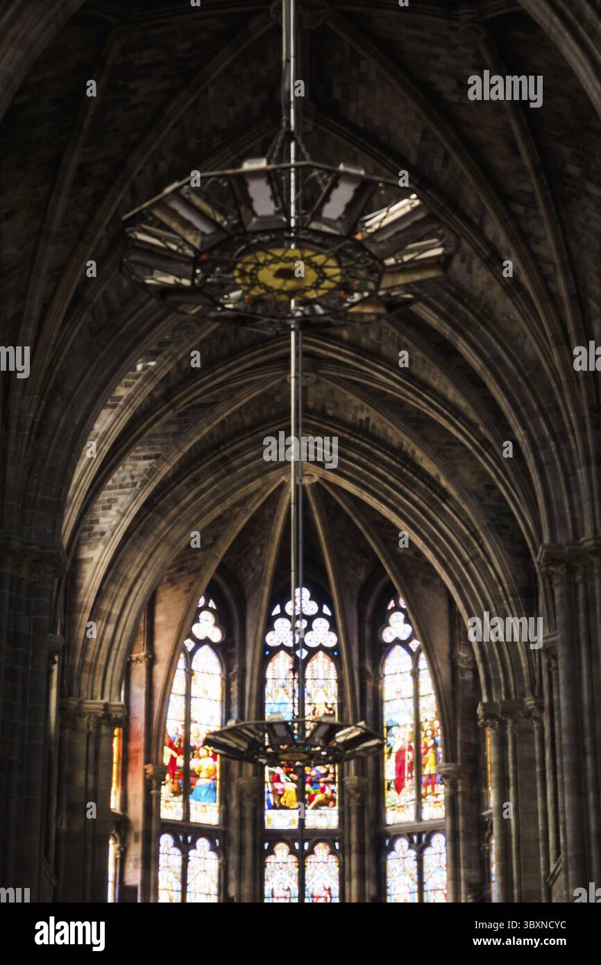 Volta interna della Chiesa cattolica di Saint Louis des Chartrons a Bordeaux, Francia Foto Stock