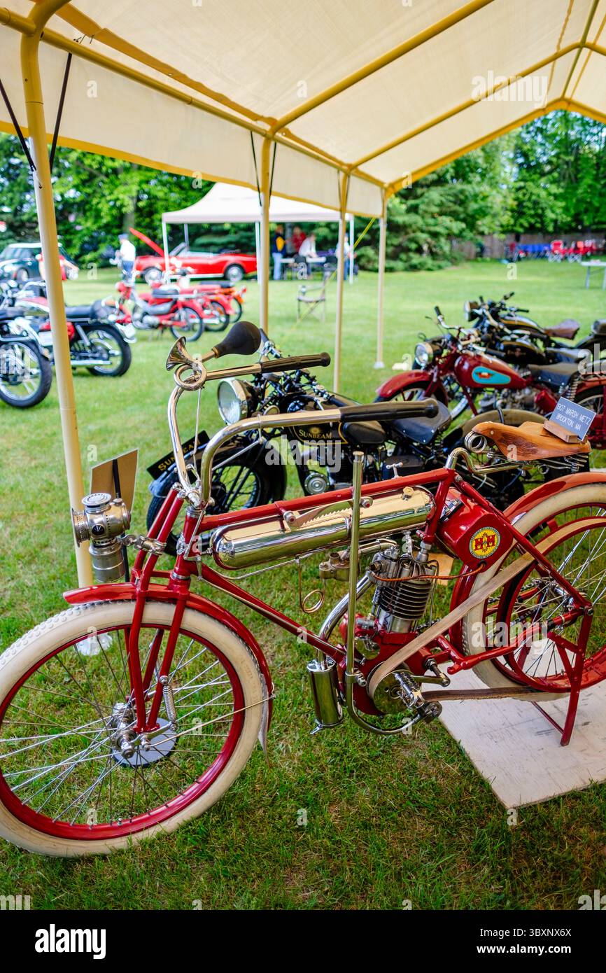 1907 Marsh Metz Model Roadster, bicicletta motorizzata, American Motor Company, Brockton, Massachusetts Foto Stock
