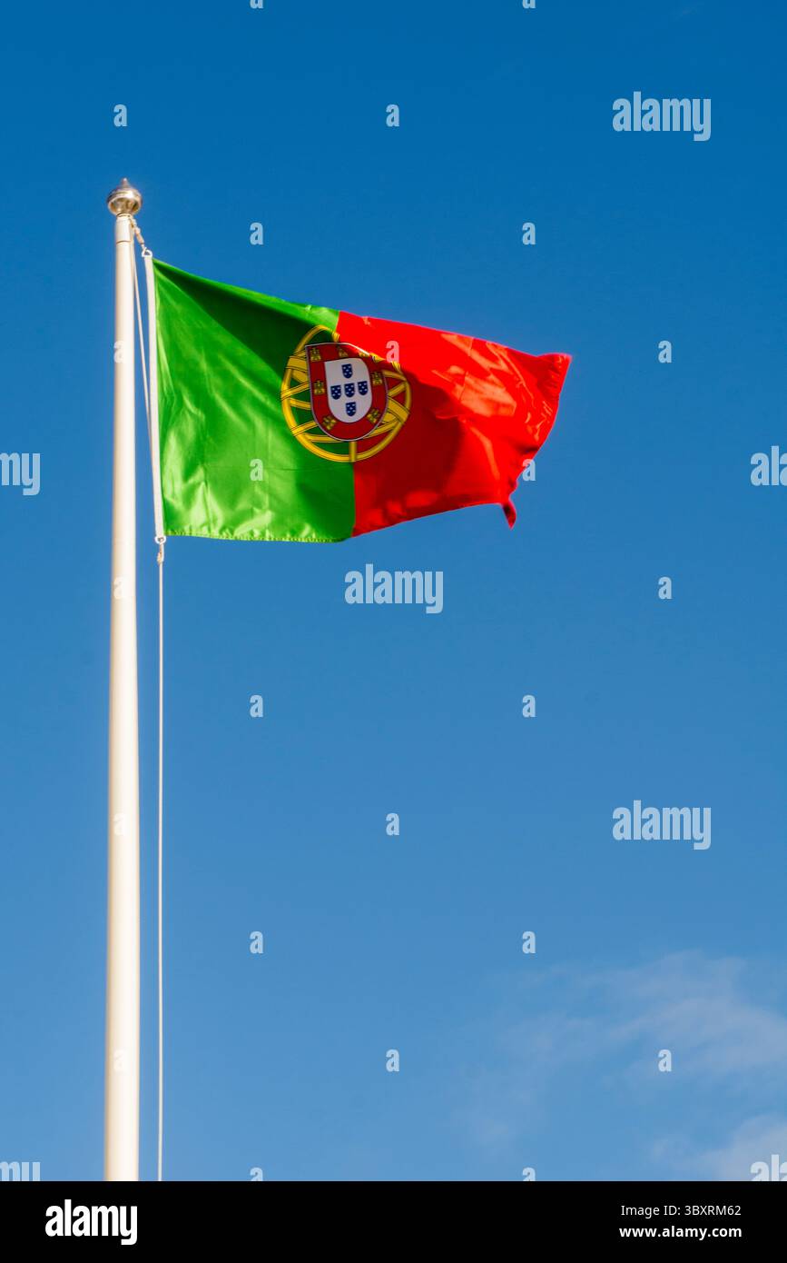Bandiera del Portogallo, Lisbona, Portogallo. Foto Stock