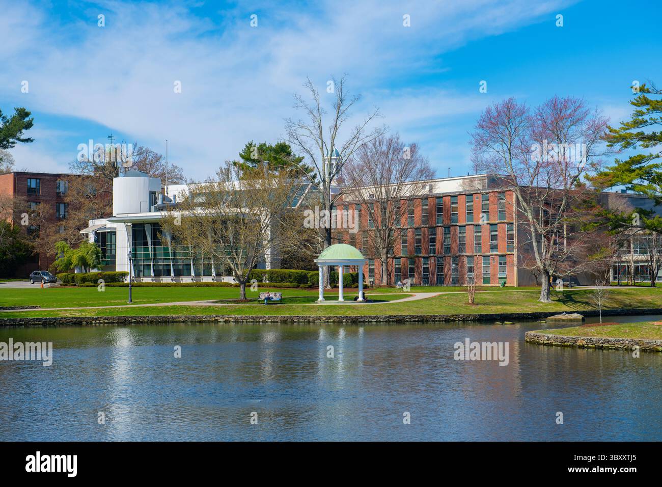Wheaton College al 26 e Main Street nel centro storico di Norton, Bristol County, Massachusetts ma, Stati Uniti. Foto Stock