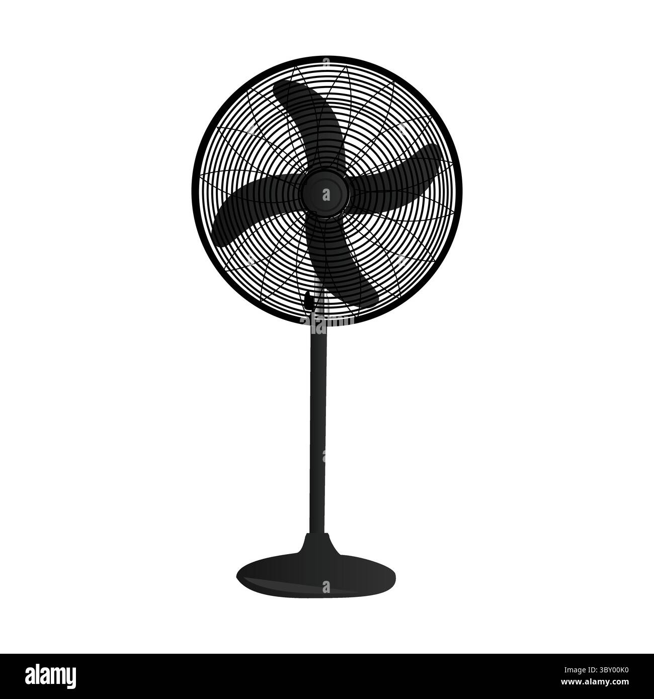 Illustrazione della ventola del supporto su sfondo bianco Illustrazione Vettoriale