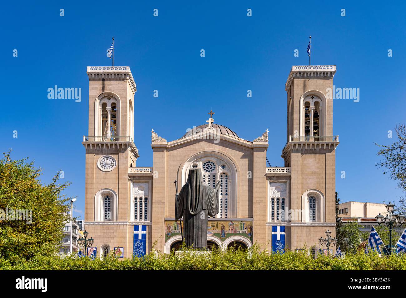 Cattedrale dell'Annunciazione nella capitale greca Atene, Grecia Foto Stock