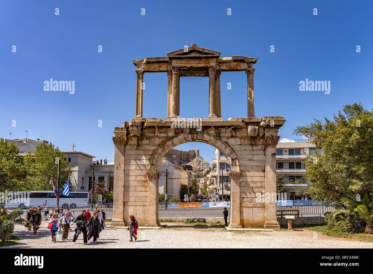 Porta Adriana e#39;S nella capitale greca Atene, Grecia Foto Stock