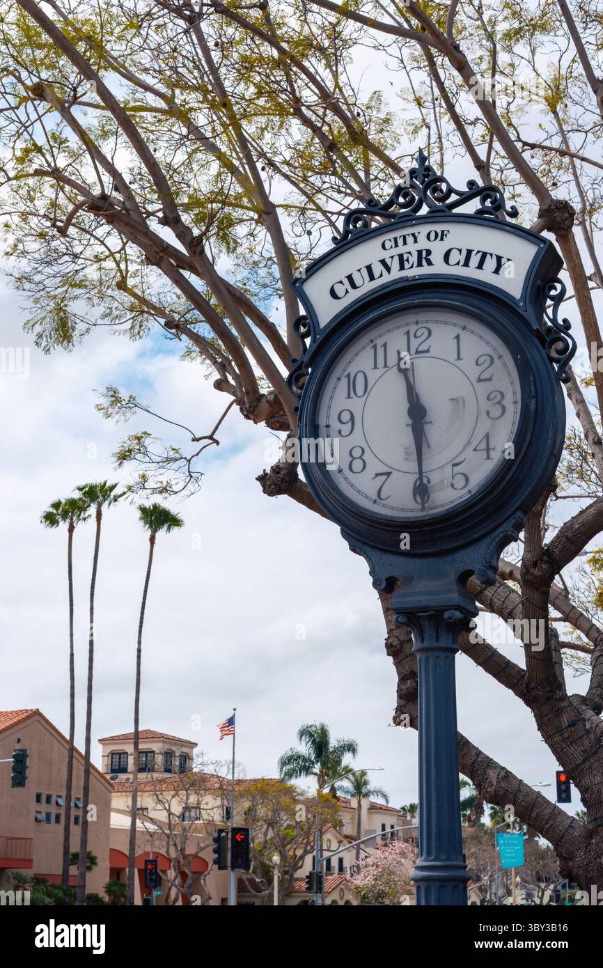 Orologio a Culver City Los Angeles, Stati Uniti Foto Stock
