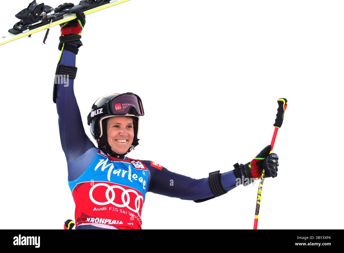 Audi FIS Coppa del mondo di sci femminile Slalom gigante a Plan de Corones, Italia, il 25 gennaio 2022. Ultime donne di sci alpino signore GS prima dei Giochi Olimpici invernali di Pechino 2022. Sara Hector (SWE) (foto di Pierre Teyssot/ESPA-Images) (immagine di credito: &Copy; ESPA Photo Agency/CSM via ZUMA Wire) Foto Stock