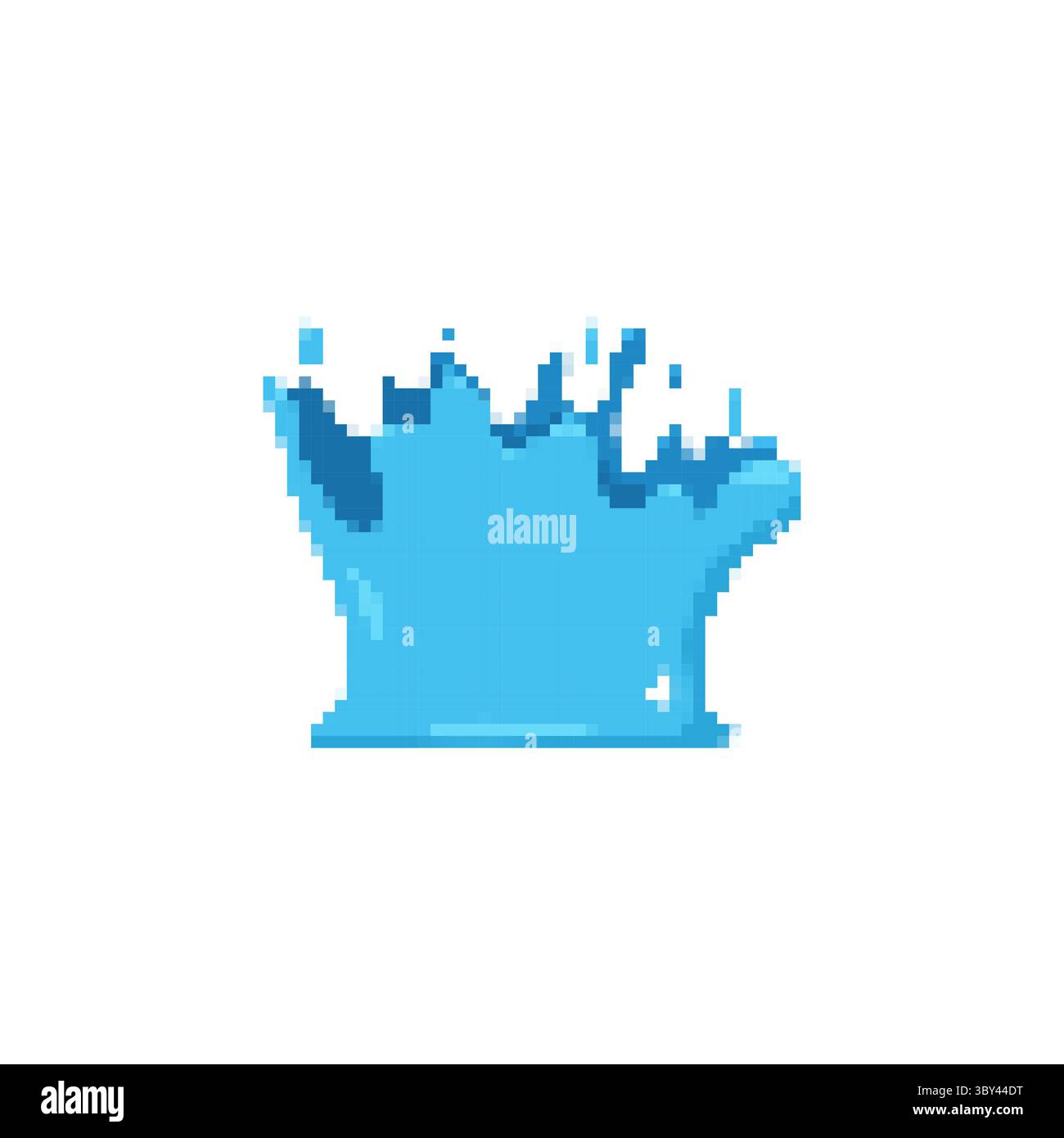Icona a forma di pixel art a mosaico con uno stile retrò e vivaci elementi di design espressivi Illustrazione Vettoriale