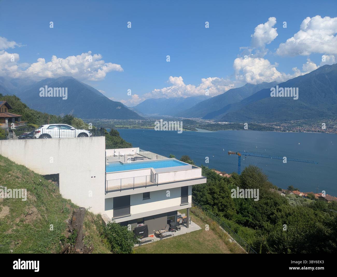 Vista del lago di como da Vercana Foto Stock