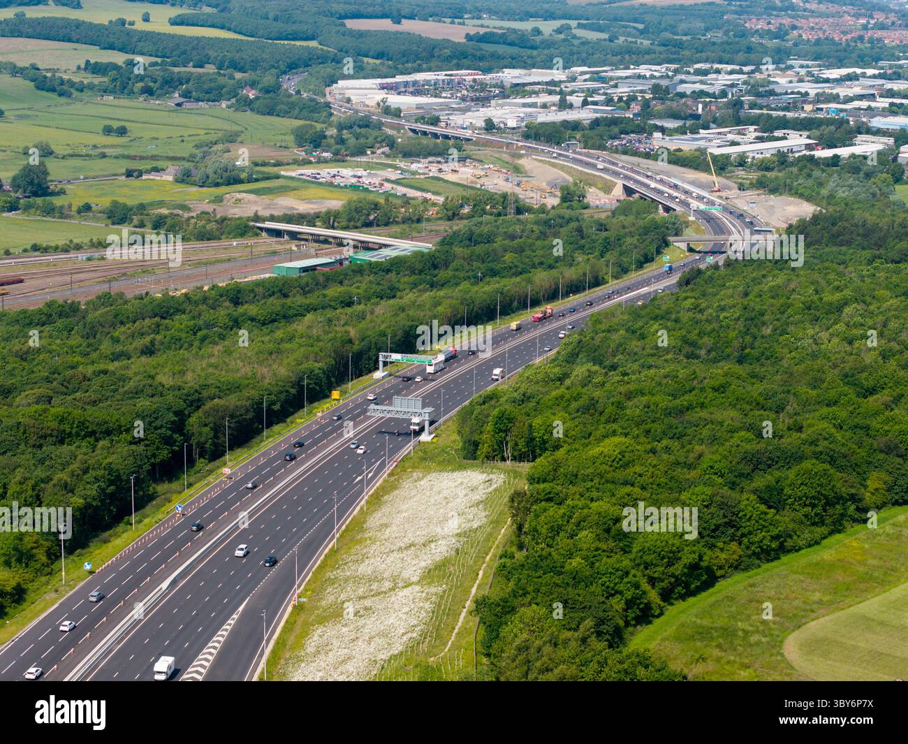 Traffico sulla strada A1, Gateshead, Inghilterra Foto Stock