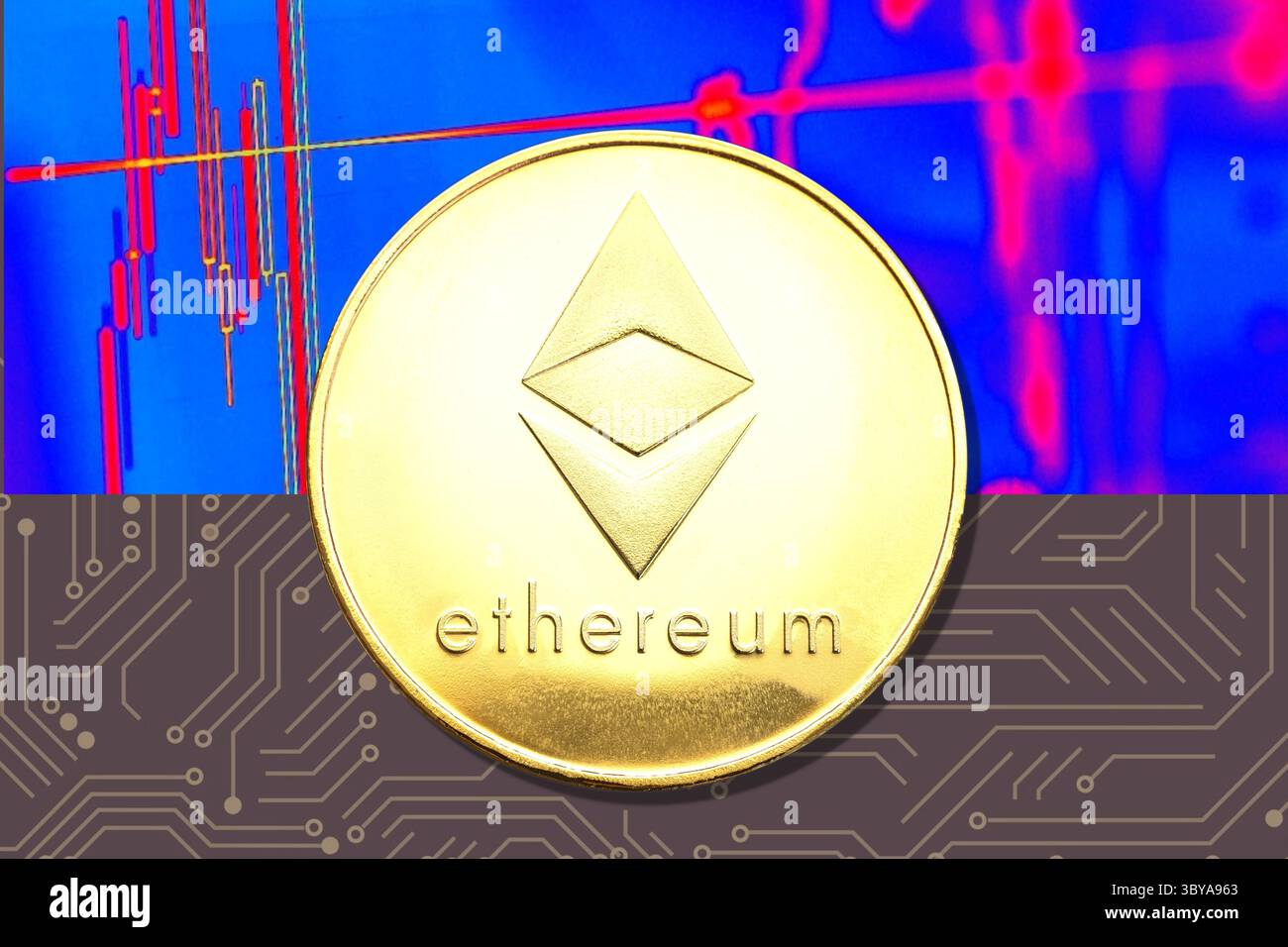 23 febbraio 2022, Stati Uniti: Illustrazione della criptovaluta Ethereum. ....Ethereum è una blockchain open source decentralizzata con funzionalità smart contract. (Immagine di credito: © Brilla Vida/VW Pics via ZUMA Press Wire) Foto Stock