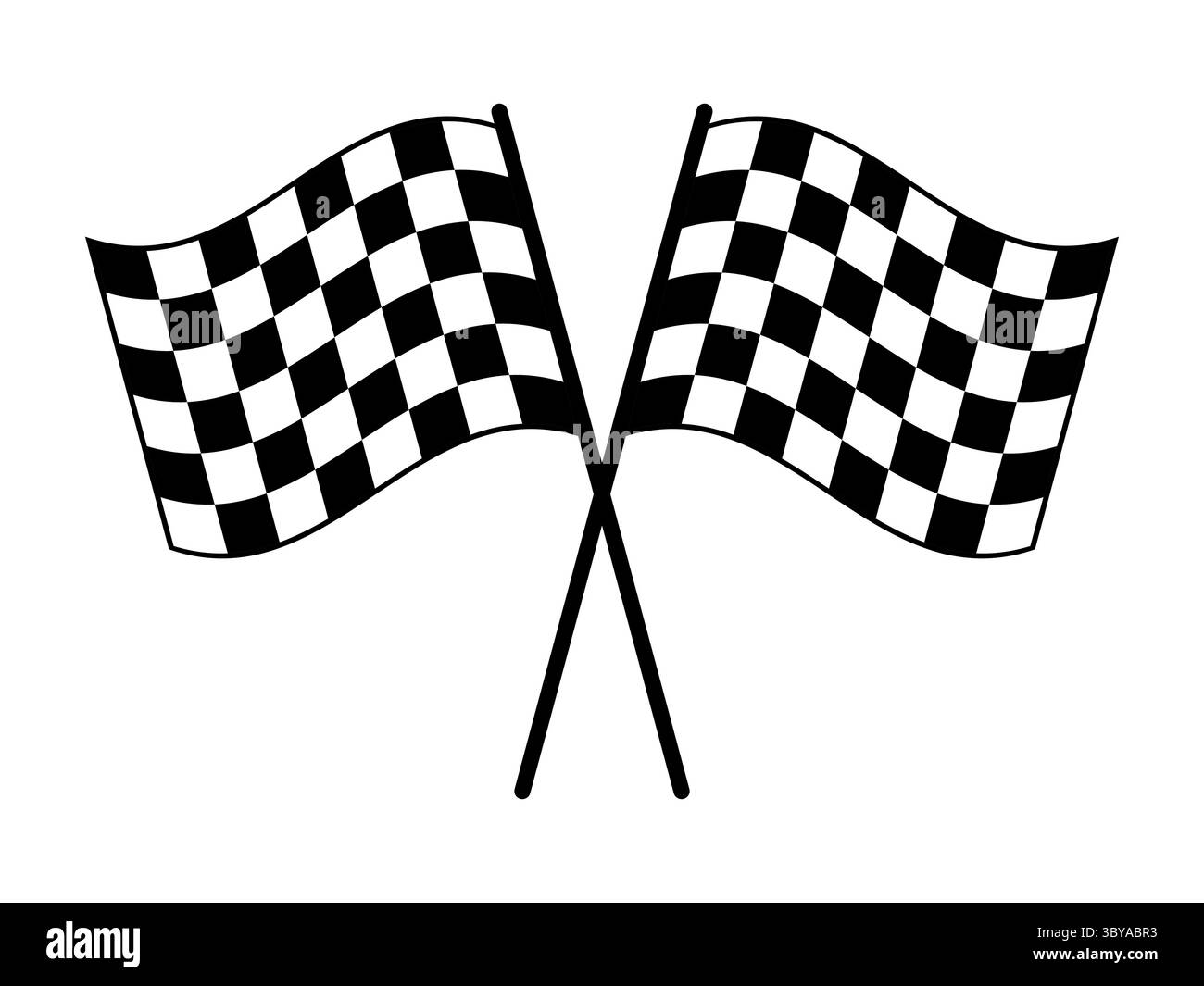 Bandiera a scacchi o bandiera a scacchi di inizio e di fine corsa. Illustrazione Vettoriale